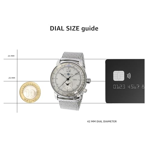 Zeppelin 100 Years of ED. 1 Analog White Dial Men's Watch-7640M1 - Image 4