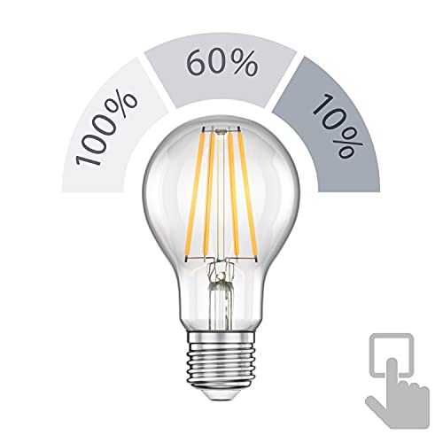 ledscom.de 3 Pieces E27 LED Bulb, A60, White (4000 K), 7.3 W, 1020lm, 3-Step dimmer - Image 2