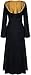 LPFNSF Vintage Hexenkleid, Weihnachten Vampir Kostüm Frauen Plus Größe, Renaissance Kostüm Frauen Mittelalter Kleid (schwarz,5XL)