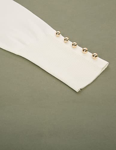 Womens White Knit Cardigan Shrug Sweater Vintage Button Down Cropped Cardigan Xl #TOP6