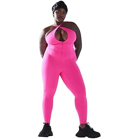 Savage X, Womens, Hotline Jumpsuit, Pink Highlighter, 2X Cover