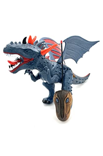 Dragon cracheur de feu RC avec télécommande, LED rouge, générateur de vapeur