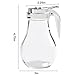 6 Oz. (Ounce) Glass Bulb Jar Syrup Dispenser, Sugar Dispenser, Retracting Spout, Dispensing Thumb-Lever, Pancake House Style (2)