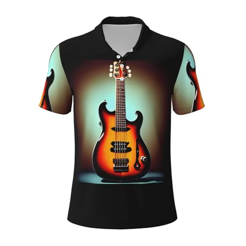Polo guitare homme à manches courtes idéal pour les sorties et concerts