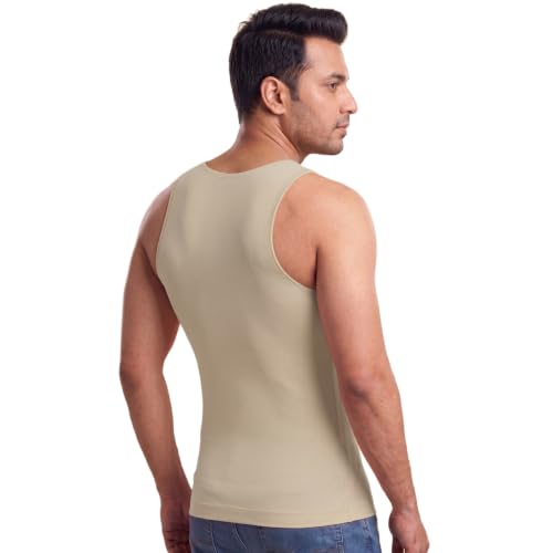 Image of dermawear Men Zenrik Everyday Mild Compression Shapewear Vest for Chest and Abdomen