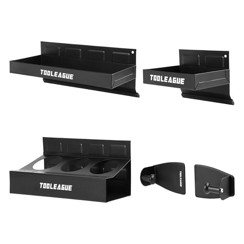 Image of TOOLEAGUE 5Pcs Magnetic Toolbox Shelf, Tray and Holder Set