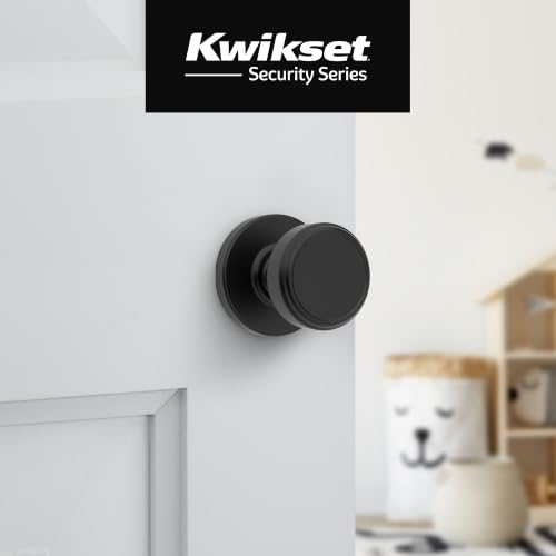 Image of Kwikset Maven Interior Door Knob for Hallway and Closet Doors, Matte Black
