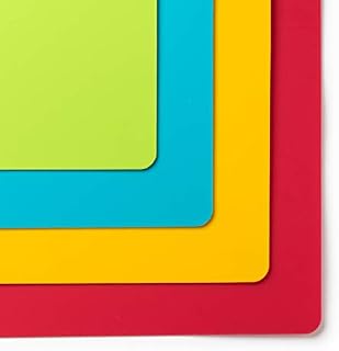 Bellemain Extra Thick Flexible Plastic Cutting Board Mats Non-Skid with Food Color Codes