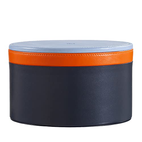 Boîte en cuir navy DuDu petit porte-clefs de table pour un meuble d'entrée ordonné
