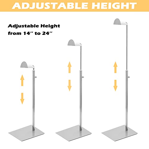 Royxen 3 Pack Purse Holder, Purse Display Stand with Adjustable Height, Bag Stands for Display, Stainless Steel Purse Rack for Bags Organizer (Silver)