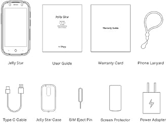 Unihertz Jelly Star Mini Smartphone 3 Inch Smallest Tiny 4G Cell Phone Android 13 Transparent Design LED Light NFC OTG 8GB RAM 256GB ROM (Blue) Compatible with T-Mobile and Verizon only