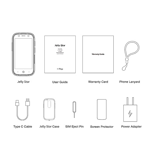 Image of Unihertz Jelly Star Mini Smartphone 3 Inch Smallest Tiny 4G Cell Phone Android 13 Transparent Design LED Light NFC OTG 8GB RAM 256GB ROM (Blue) Compatible with T-Mobile and Verizon only