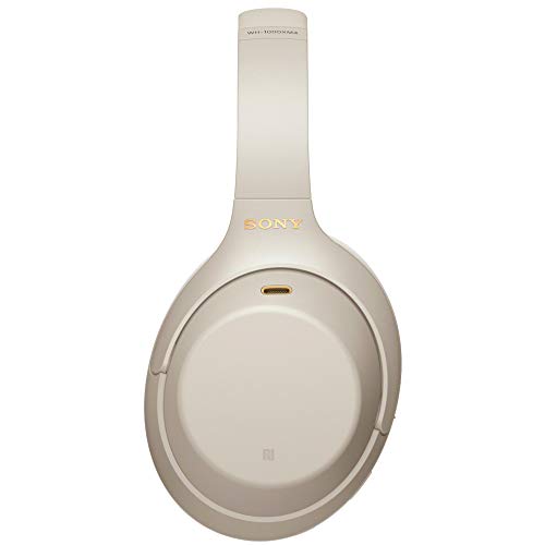 Image of Sony WH1000XM4 /S Premium Noise Cancelling Wireless Over-The-Ear Headphones with Built in Microphone Silver Bundle with Deco Gear Premium Hard Case + Pro Audio Headphone Stand + Microfiber Cloth
