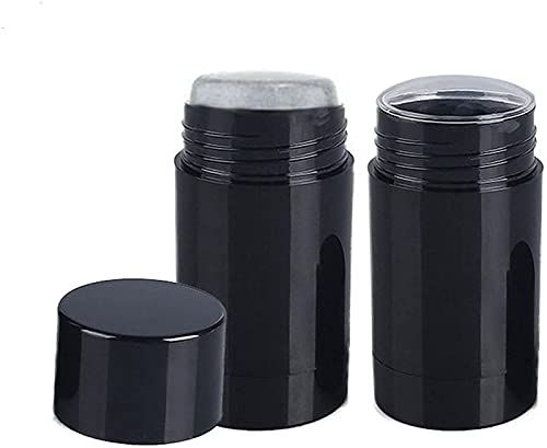 Healthcom 10 Pack 75ml Empty Round Deodorant Containers Twist Up Filling Stick Deodorant Container 2.5 Oz Plastic Deodorant Bottles Refillable Lip Balm Tube for Lipstick Crayon Chapstick DIY Make Own Deodorant(Black)