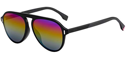 Fendi - FENDI GLASS FF M0055/G/S, Pilot, Black/Multicolor, 56/15/150