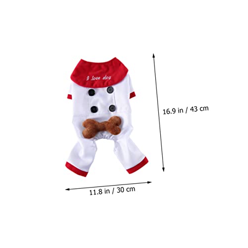 Disfraz para perro talla M Toddmomy blanco miniatura 2