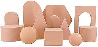 GISELA D Product Photography Props Hard Foam Props for Photoshoot Geometric Cube Shooting Prop Set,Beige