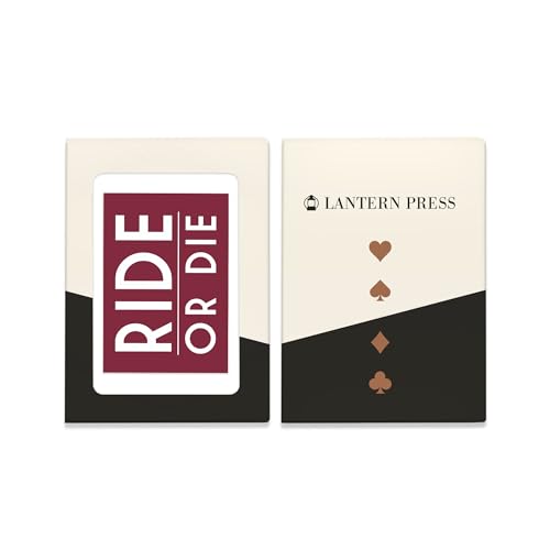 Lantern Press Ride or Die, Simply Said, Green, 52 cartas poker miniatura 4