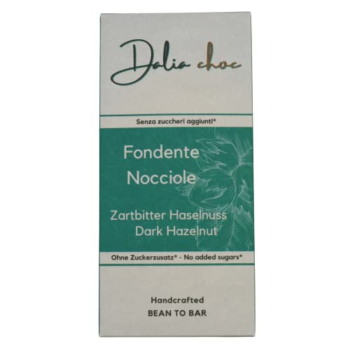 Tableta de chocolate PREMIUM 70 gr | Sin adición de Azúcares - endulzado con Eritritol | Fabricado en Italia | BEAN TO BAR (Fondente - Nueces)