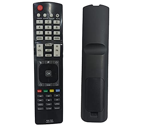 EHOP Wn70C Compatible Remote Control for Weston Smart Tv,Black