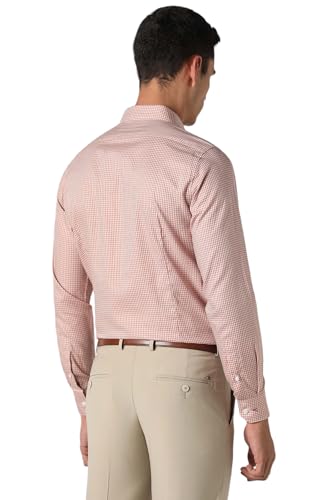 Image of Van Heusen Formal Checkered Shirt for Men| Premium Cotton| Full Sleeves| Slim Fit |Breathable Fabric