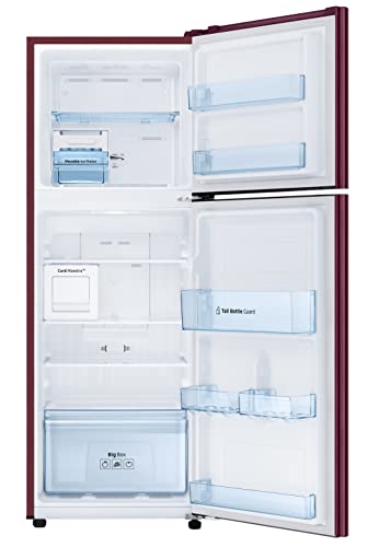 Image of Samsung 244L 2 Star Frost-Free Double Door Refrigerator Appliance (RT28B3522RZ /HL, Midnight Blossom Red, Curd Maestro, 2022 Model)