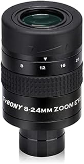 Svbony SV171 teleskop okularny, teleskop z zoomem, okular 1,25 cala 8-24 mm ogniskowa FMC 7-elementowa konstrukcja z zoomem okulistycznym do teleskopu