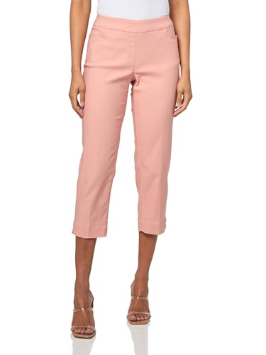 SLIM-SATION Women's Pull On Solid Fine Line Petite Twill Crop