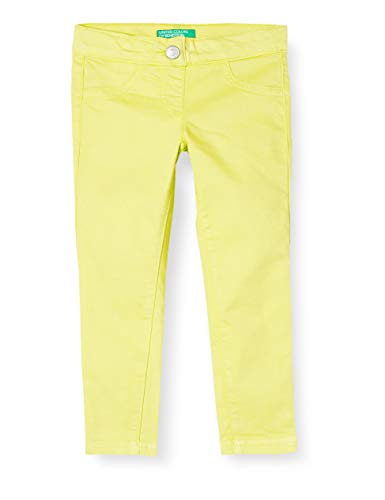 United Colors of Benetton 4U4057I20 Pantaloni, Giallo (Limeade 28M), 158 (Taglia Produttore:El) Bambina