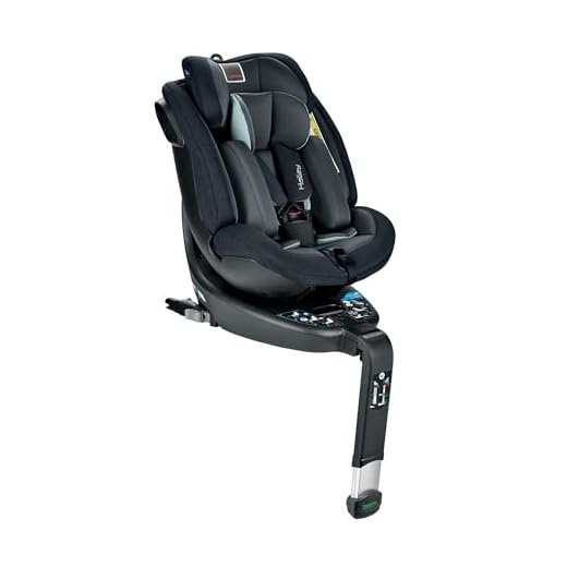 Inglesina Halley, Seggiolino auto rotante 360, Da 0 a 7 Anni Circa, da 40cm 125 cm, Black