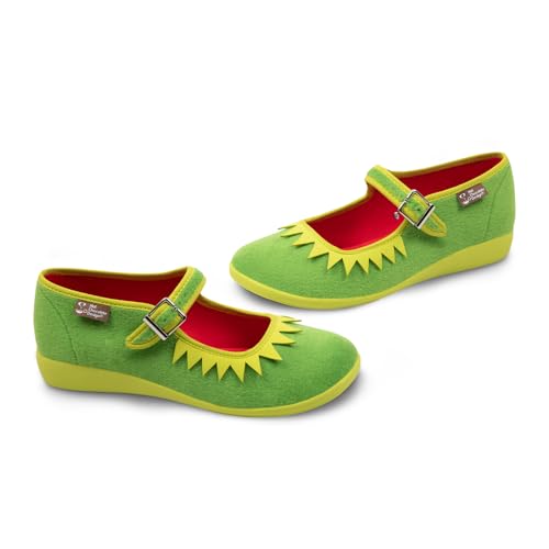 Image of Hot Chocolate Design Women's Mary Jane Flat Shoes - Mary Jane Flat Dress Shoes with Non-Marking Rubber Sole Adjustable Buckle-Strap, Adjustable Buckle-Strap and Cushioned Inner Sole with Arch Support