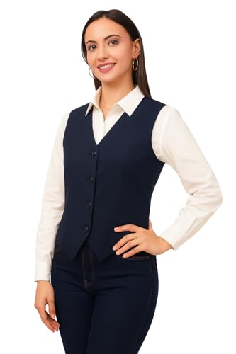 Image of SaintX Women's Waist Coat | Sleeveless | Stylish Executive Wear | Formal Blazer Waistcoat | Office wear