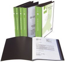 Q-Connect Presentation Display Book 100-Pocket Black - 3766516
