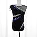 ZYDANC Diamond Rhythmic Gymnastics Leotards Girls Artistic Competition Leotard Tank One Piece Outfit Activewear,Black,12_15Years