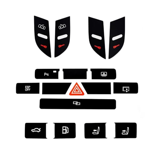 Autocollants de réparation pour boutons Audi A8 D3 kit de rénovation pour tableau de bord - 5