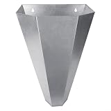 Verzinkter Stahl Geflügel Rückhaltekegel für 2,7-6,4 kg Hühner und Truthahn, flache Rückseite, Trichterhalter für humane Verarbeitung, rostbeständiger Metall-Tötkegel