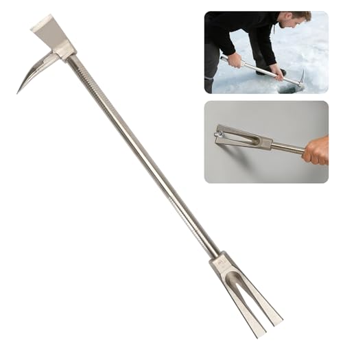 30 Halligan Bar Halligan Bar for Fire Rescue and Emergency Sandblasted Surface Pike Duckbill and Recessed Nail Puller 4-In-One High-Precision Carbon Steel Forged Structure