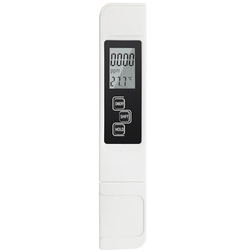 3-en-1 Mètre de Test de qualité de l'eau TDS EC Température, Portable Stylo Numérique Haute Précision avec Affichage LCD Compensation Automatique...