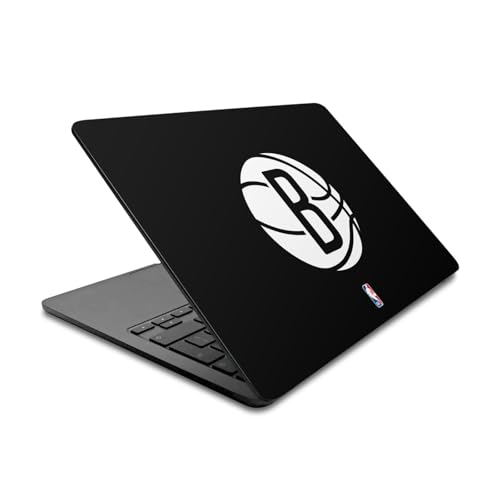 Autocollant vinyle noir texturé NBA Brooklyn Nets MacBook Air