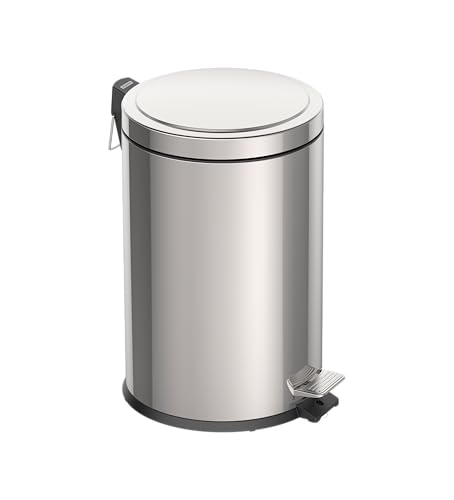Image of Tramontina 20L Pedal Bin – Stainless Steel Kitchen Waste Bin with Lid, Removable Inner Bucket, 29.5 cm Diameter x 46 cm Height, 94538120
