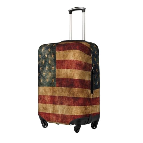 4th Of July Vintage American Flag Luggage Cover Travel Suitcase Covers Washable Elastic Suitcase Protector Fit 25-28 Inch Luggage2