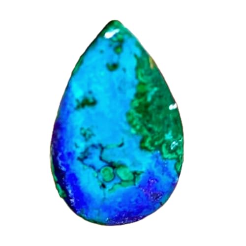 Pierre azurite malachite poire pour pendentif haut de gamme - Gemme naturelle GH_NAT_04656