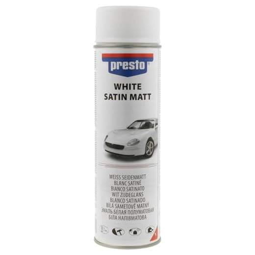 presto UNIVERSAL Spray Weiß seidenmatt 500 ml, Sprühlack, schnelltrocknend, hohe Deckkraft, vielseitig, Innen- & Außenbereich, widerstandsfähig, Auto-Reparaturlack