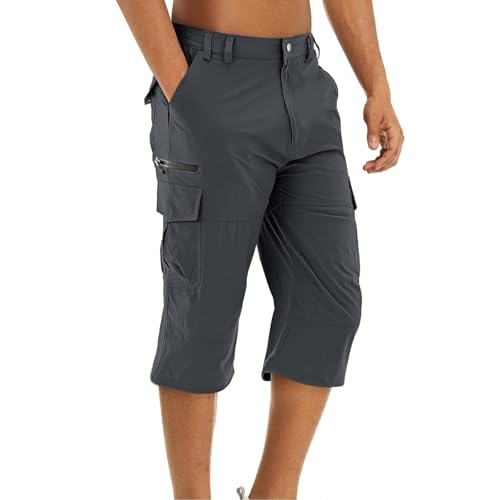 Short cargo pour homme avec poches et coupe droite, coupe d'été légère