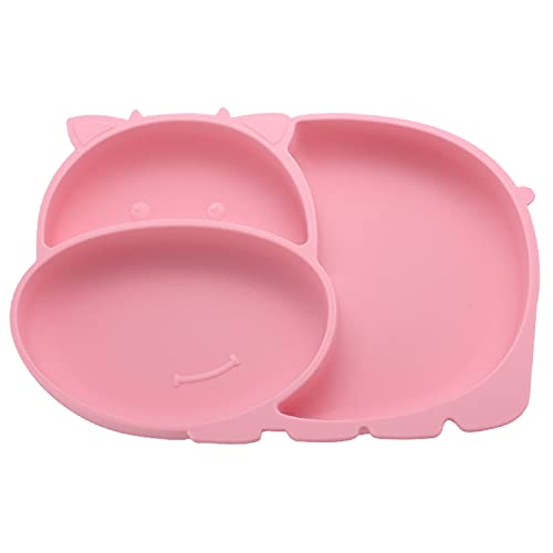 Baby Silicone Suction Plate,Toddler Divided Dish,Kids Silicone Placemat Fits Most Highchair Trays, Microwave Dishwasher Safe (Pink) Baby Silicone Suction Plate,Toddler Divided Dish,Kids Silicone Placemat Fits Most Highchair Trays, Microwave Dishwasher Safe (Pink)