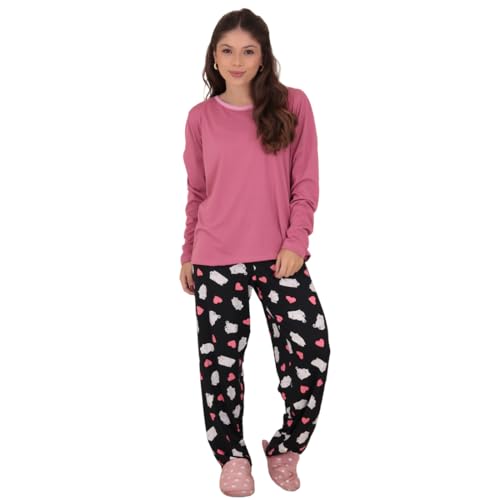 Pijama Manga Longa Felpado Sonho Inverno, Click Mais Bonita