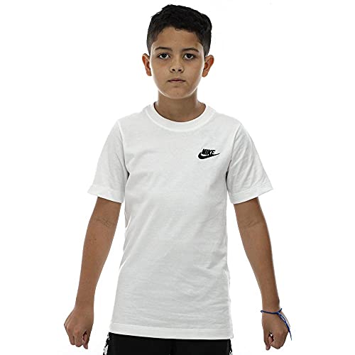 Nike Boy's Sportswear Futura T-Shirt (X-Small, White/Black) #TOP15