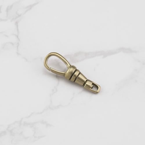 Conector giratorio para reloj de bolsillo con mosquetón de latón resistente para carteras 5