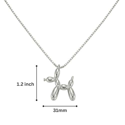 Image of THE MEN THING CHROME DOG - 31mm Pure Titanium Steel Pendant with 27inch Round Box 4mm Chain for Men & Boys