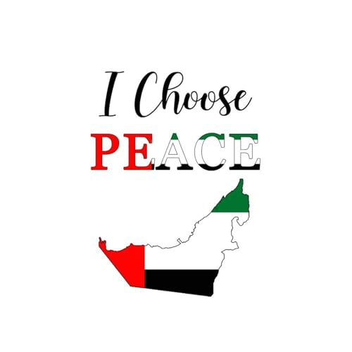 I Choose Peace United Arab Emirates Words Letter Stickers Modern Gift Flag for Travelers Furniture Wall Sticker Vinyl Wall Stickers Quotes for Office Kitchen Dorm Home Decor 28in